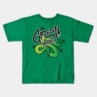 Green Mamba Graffiti Snake Kids T-Shirt